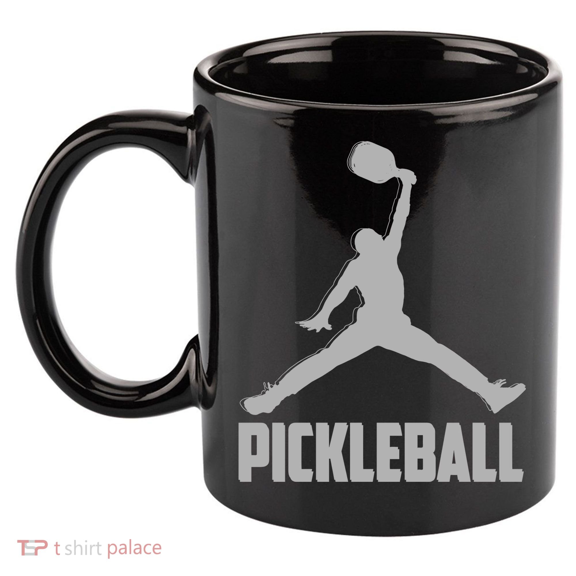 Silver Pickleball Sports Logo 11oz C Handle Ceramic Mug