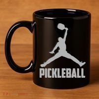 Silver Pickleball Sports Logo 11oz C Handle Ceramic Mug thumb 4