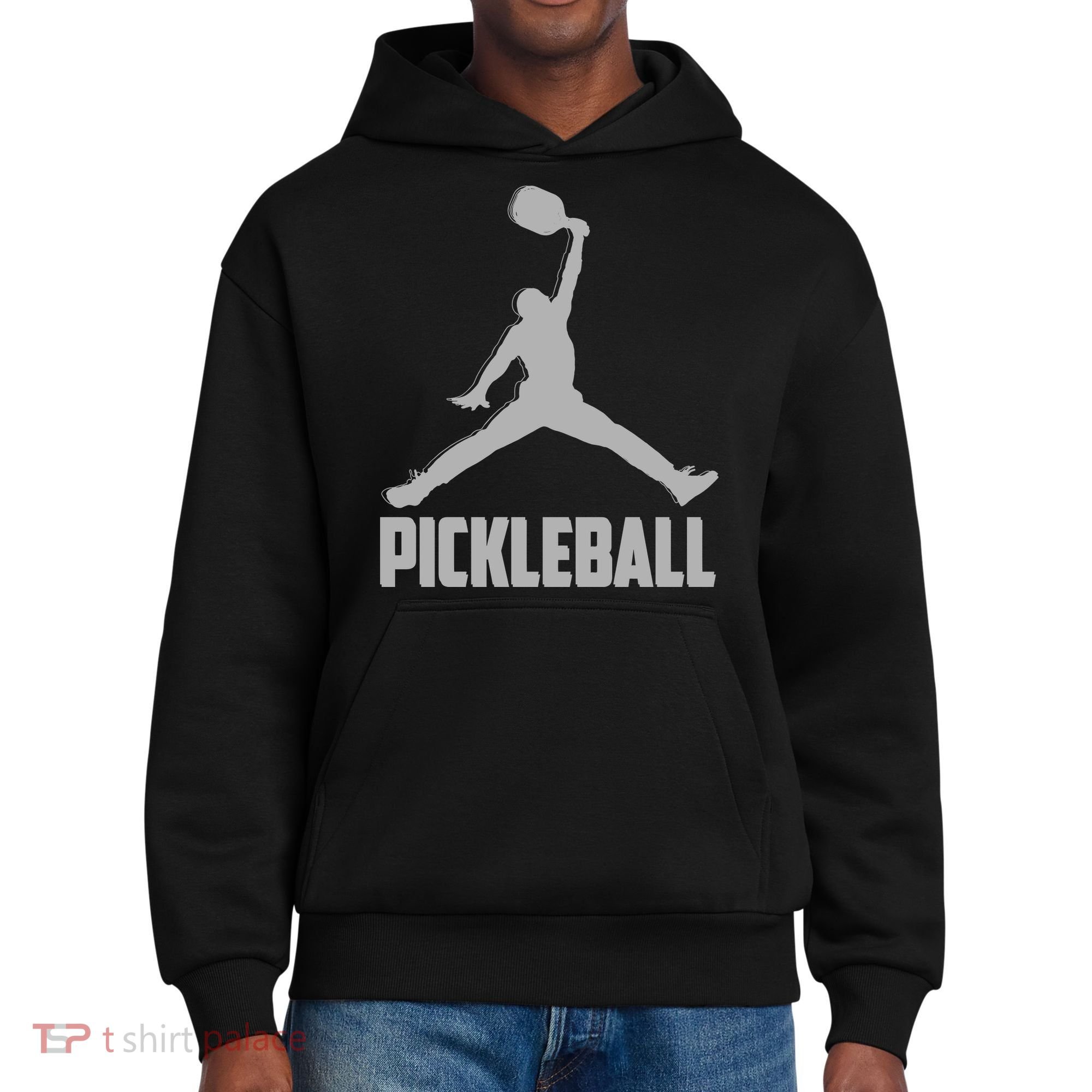 Silver Pickleball Sports Logo District V.I.T. Heavyweight Hoodie