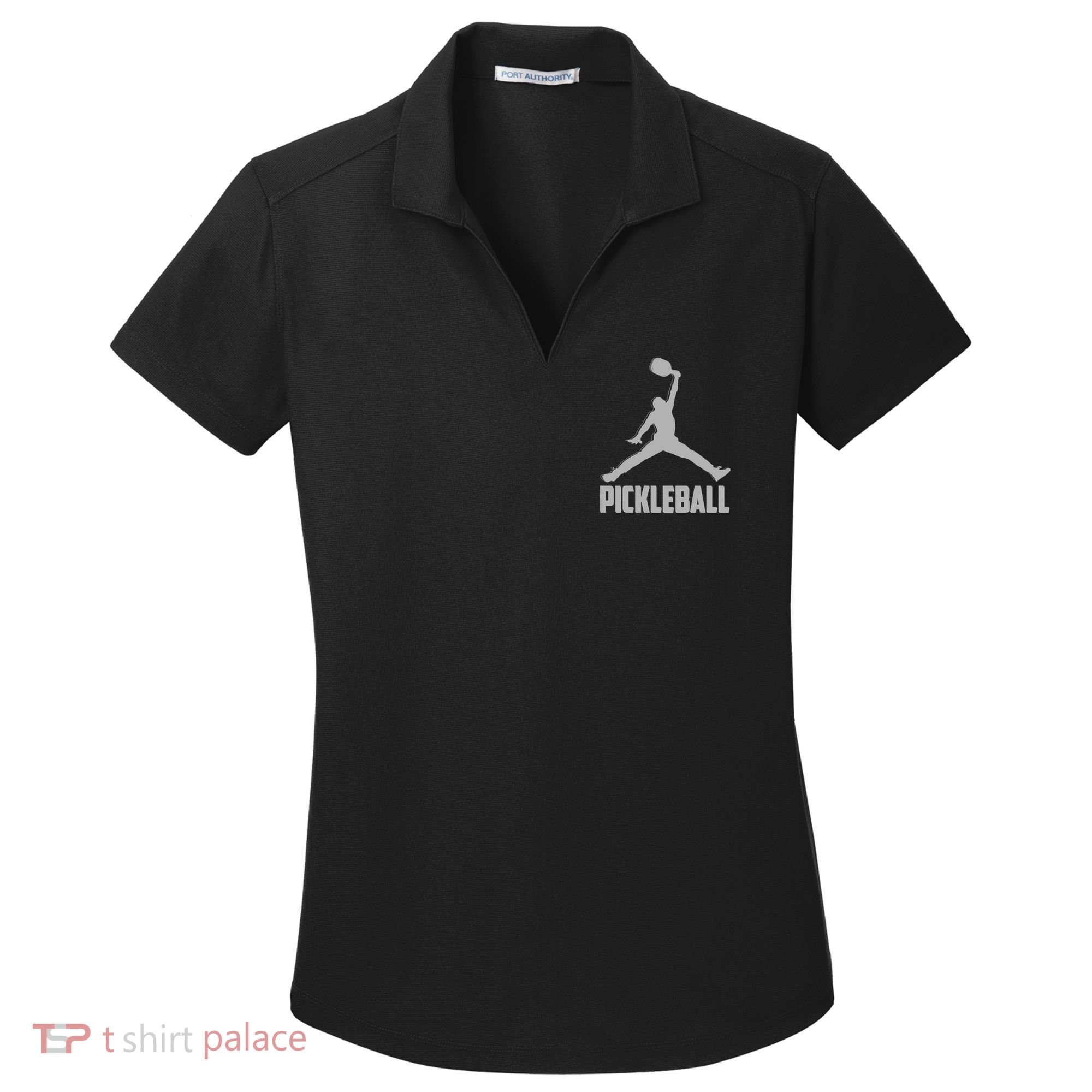 Silver Pickleball Sports Logo Women's Dry Zone Grid Polo