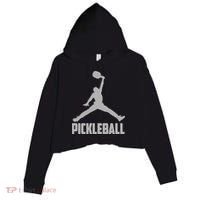 Silver Pickleball Sports Logo Crop Fleece Hoodie thumb 0