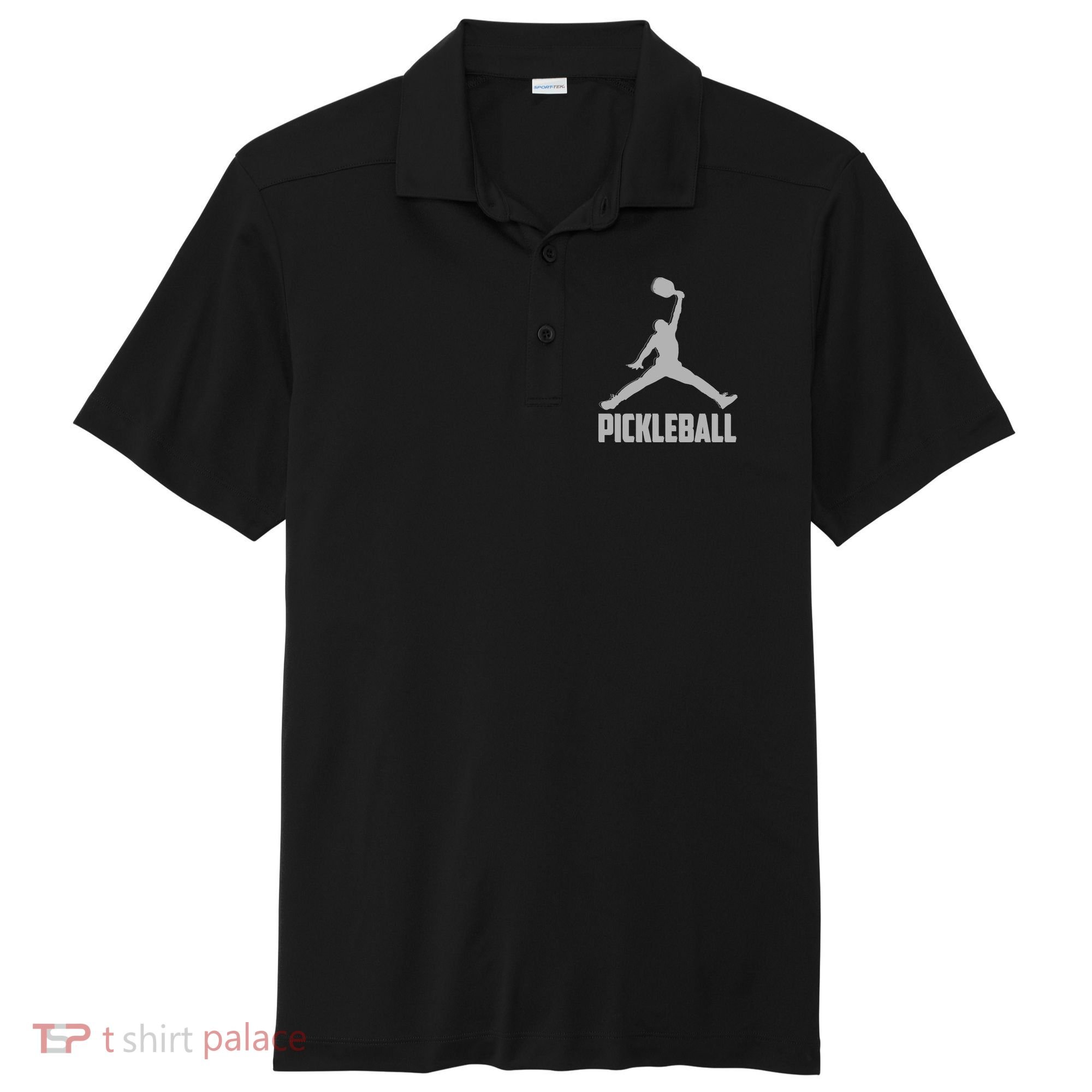 Silver Pickleball Sports Logo Sport-Tek Posi-UV Pro Polo