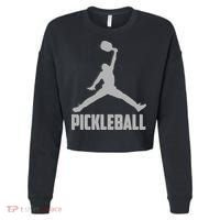 Silver Pickleball Sports Logo Cropped Pullover Crew thumb 0