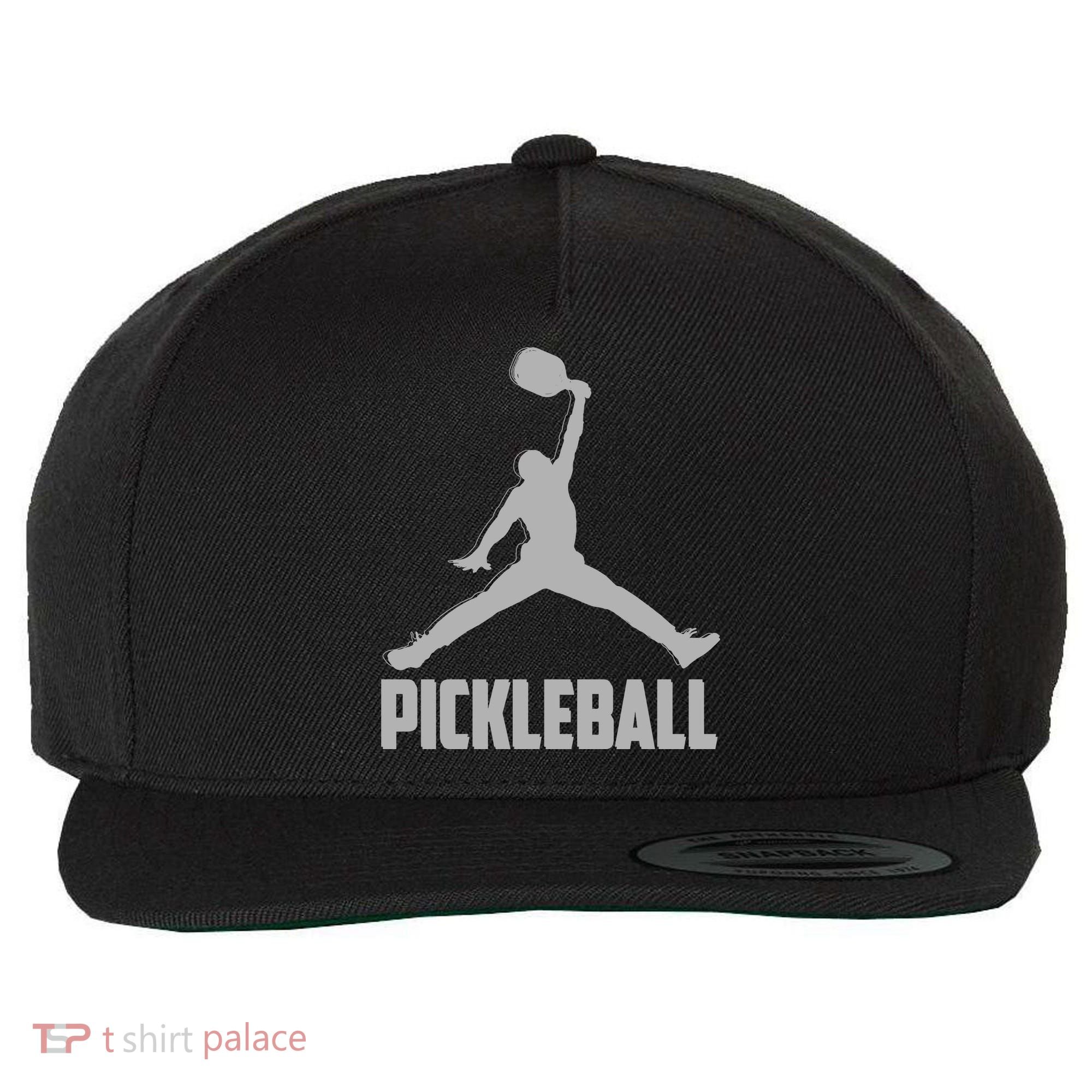 Silver Pickleball Sports Logo Wool Snapback Cap