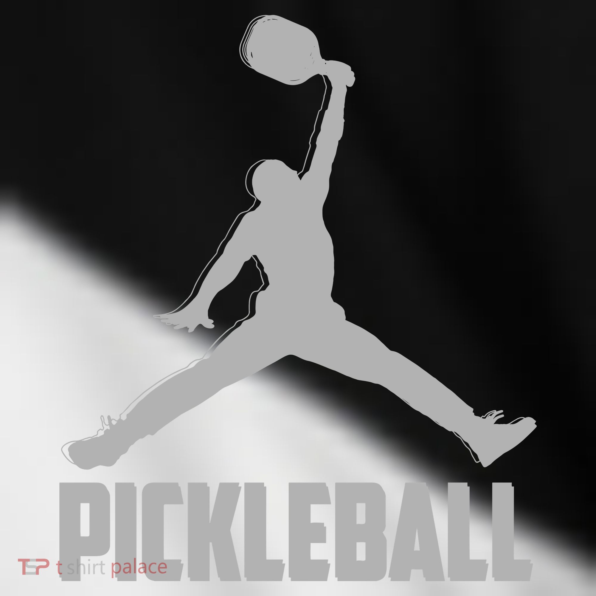 Silver Pickleball Sports Logo Toddler Fine Jersey T-Shirt