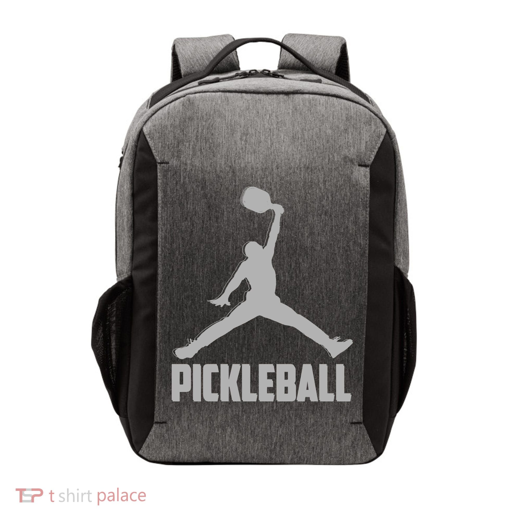 Silver Pickleball Sports Logo Vector Backpack