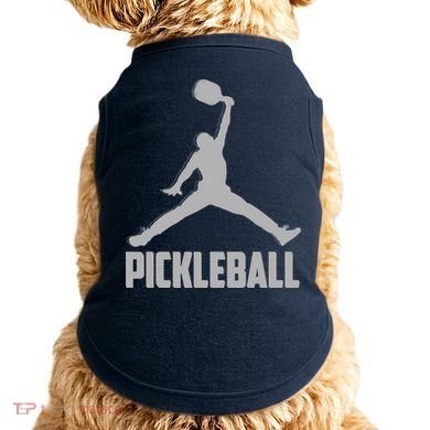 Silver Pickleball Sports Logo Doggie Tank