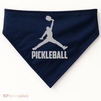 Silver Pickleball Sports Logo USA-Made Doggie Bandana thumb 0