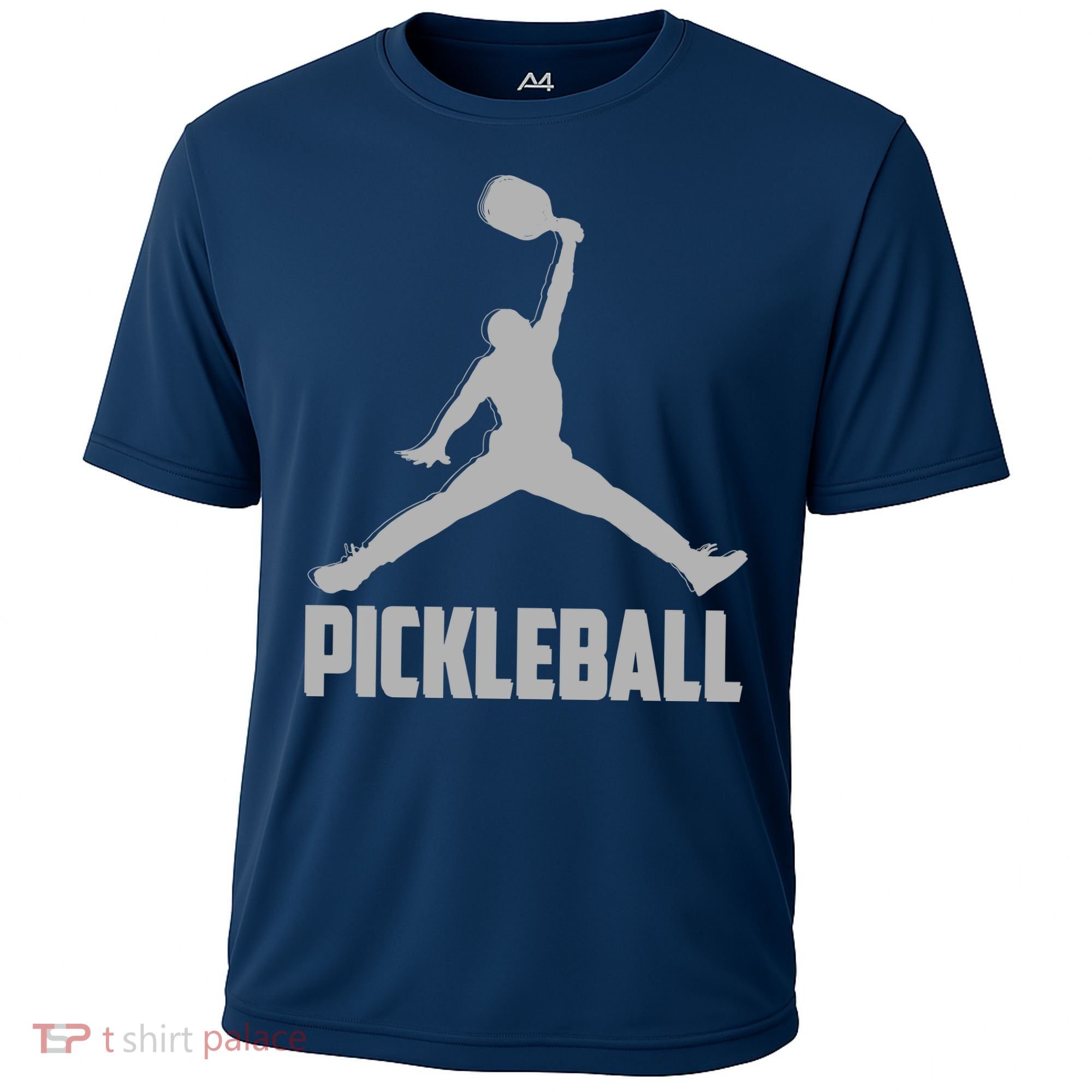 Silver Pickleball Sports Logo Cooling Performance Crew T-Shirt