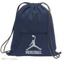 Silver Pickleball Sports Logo Sweatshirt Cinch Pack Bag thumb 0