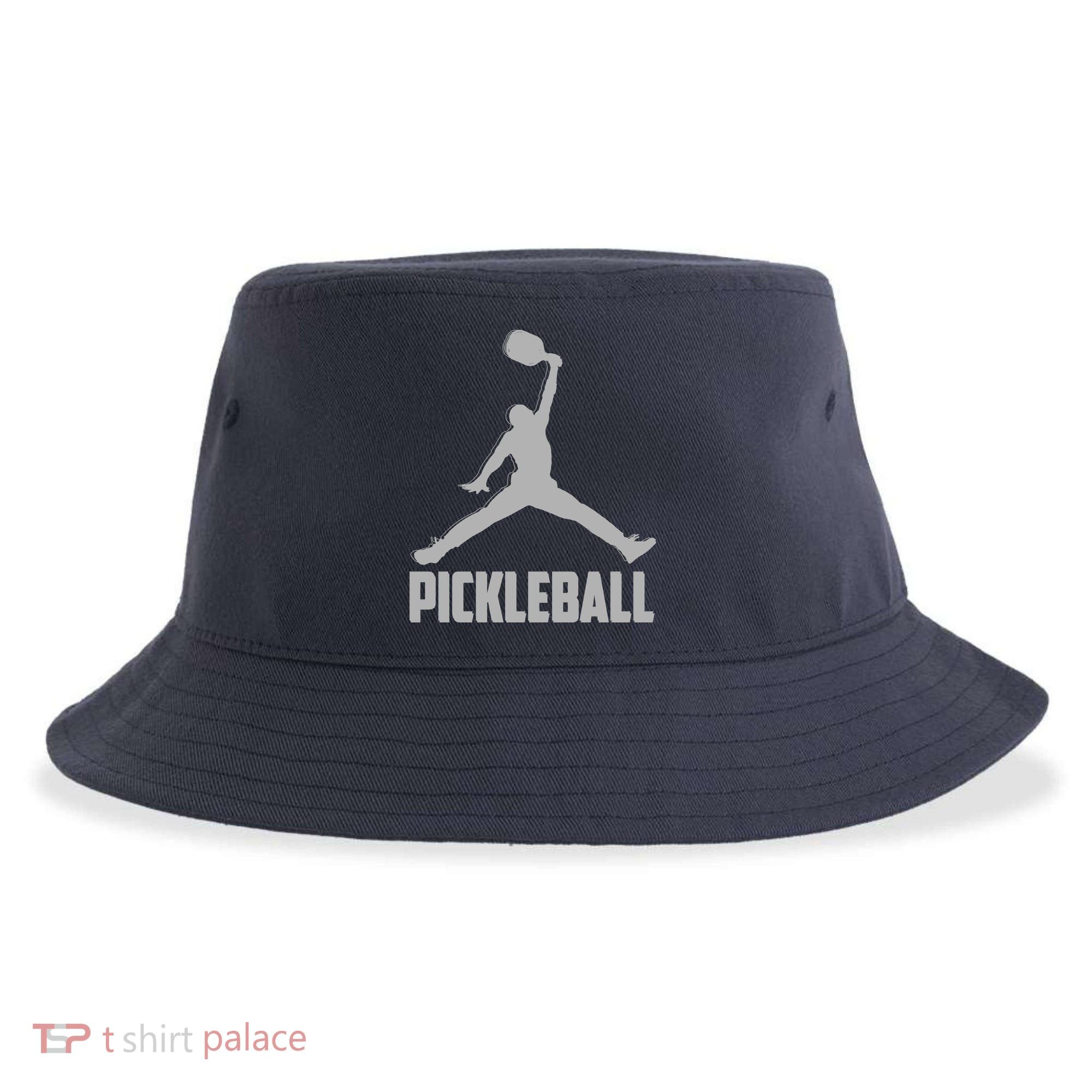 Silver Pickleball Sports Logo Sustainable Bucket Hat