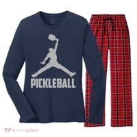 Silver Pickleball Sports Logo Women's Long Sleeve Flannel Pajama Set  thumb 0