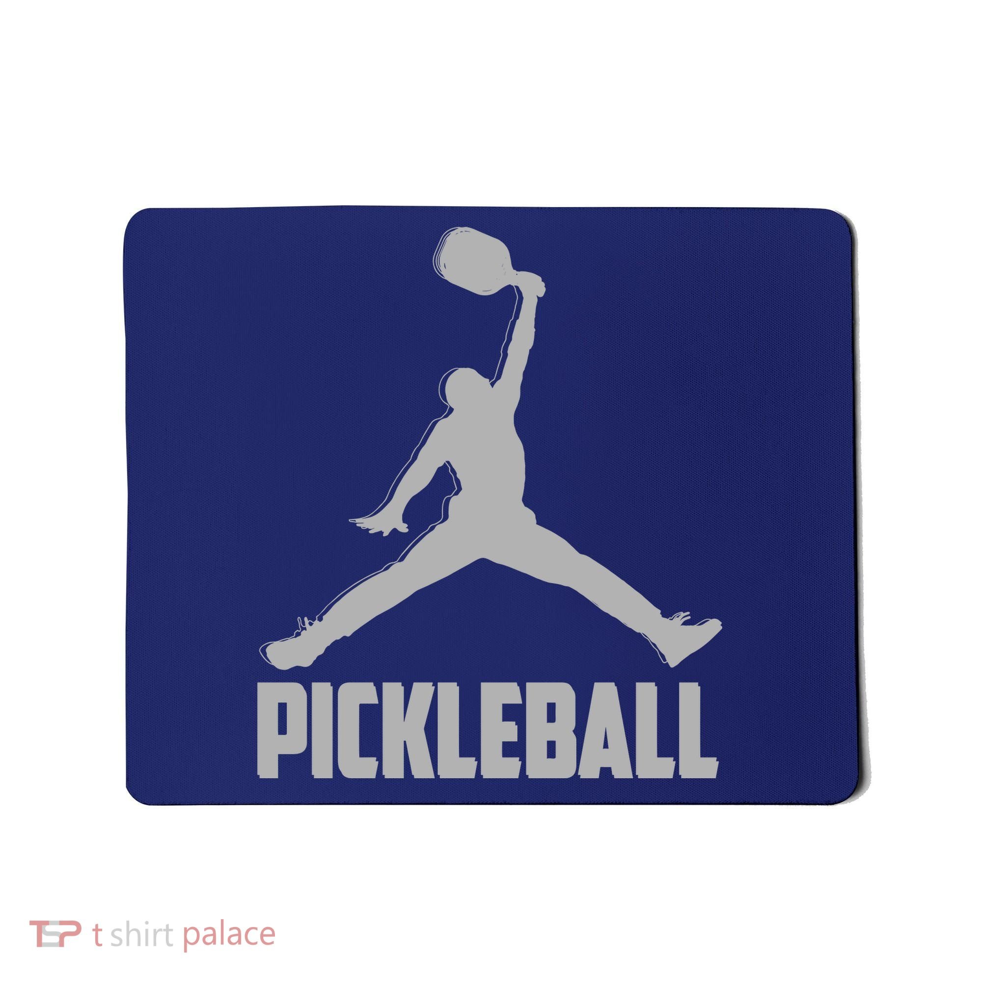 Silver Pickleball Sports Logo Mousepad