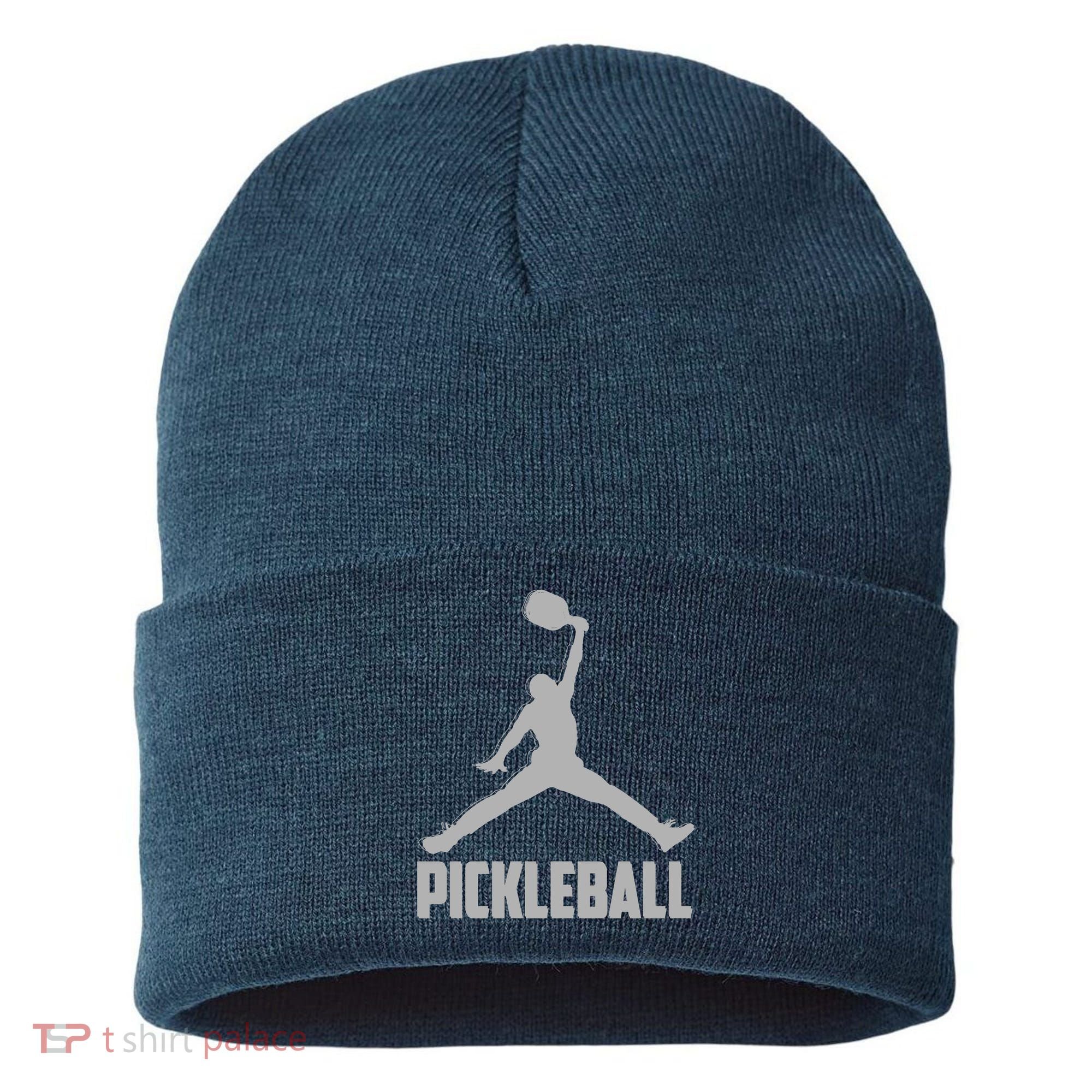 Silver Pickleball Sports Logo Sustainable Knit Beanie