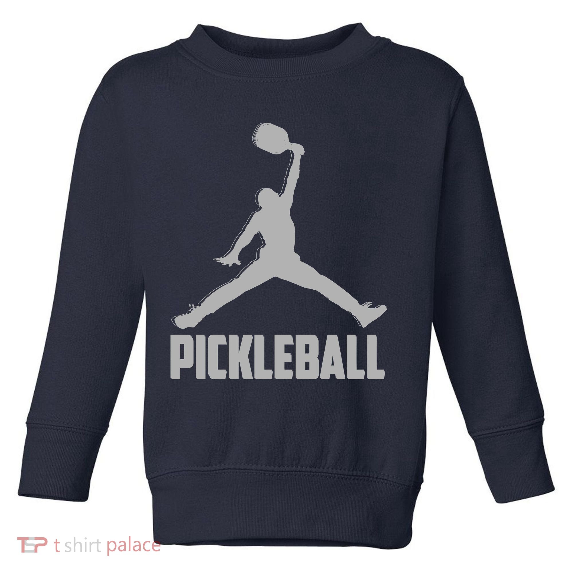 Silver Pickleball Sports Logo Toddler Sweatshirt