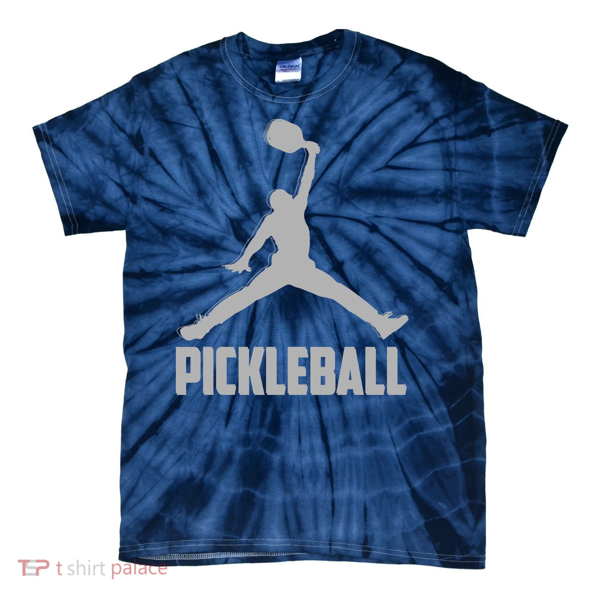 Silver Pickleball Sports Logo Tie-Dye T-Shirt