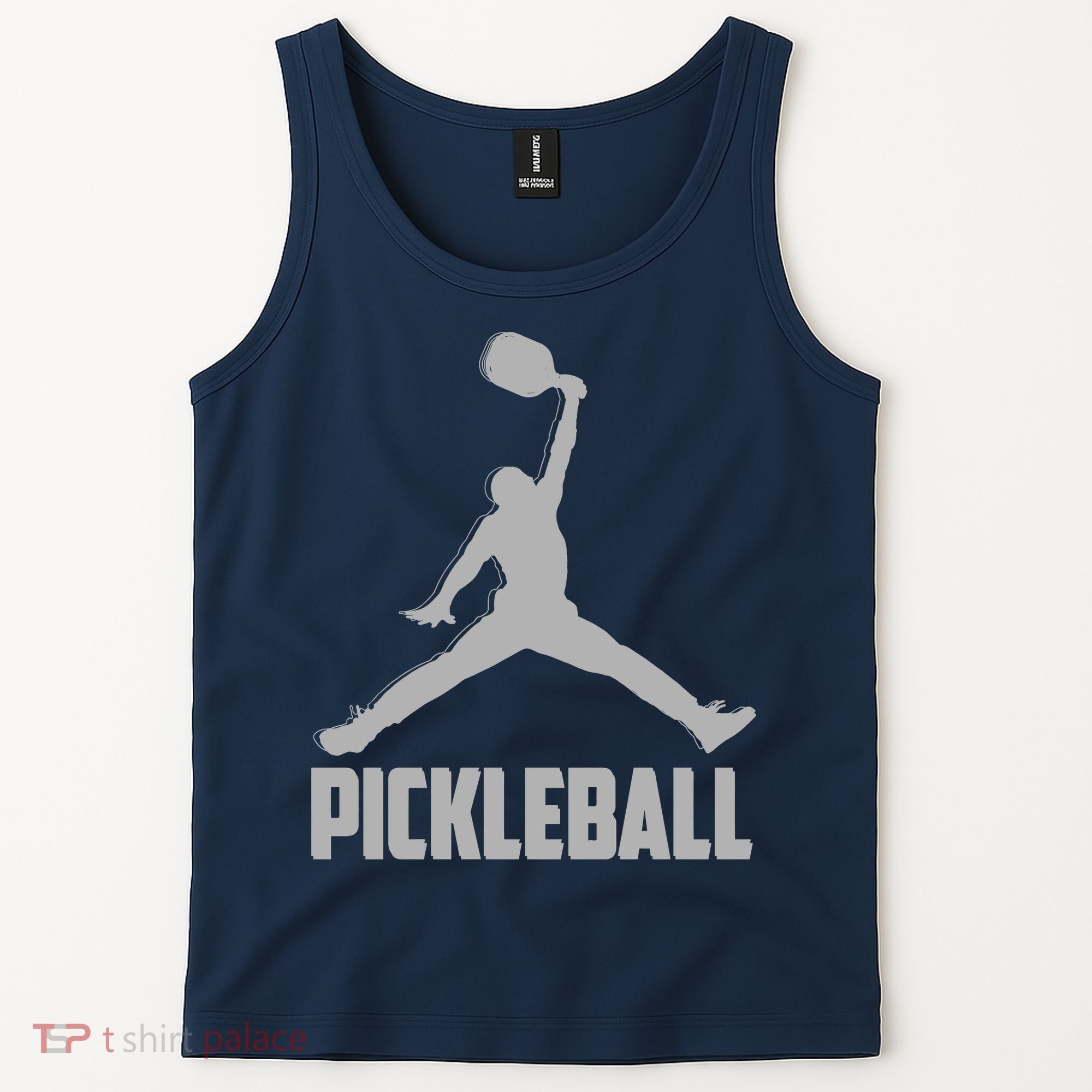 Silver Pickleball Sports Logo Tank Top