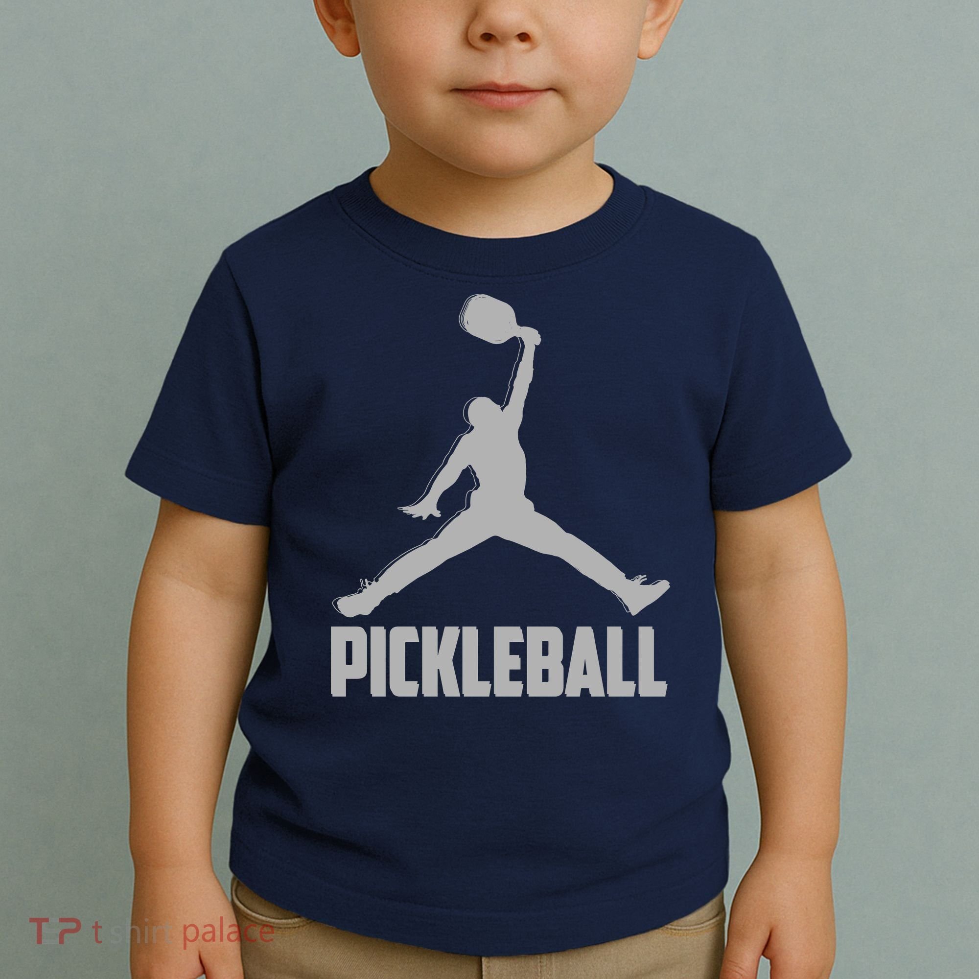 Silver Pickleball Sports Logo Toddler T-Shirt