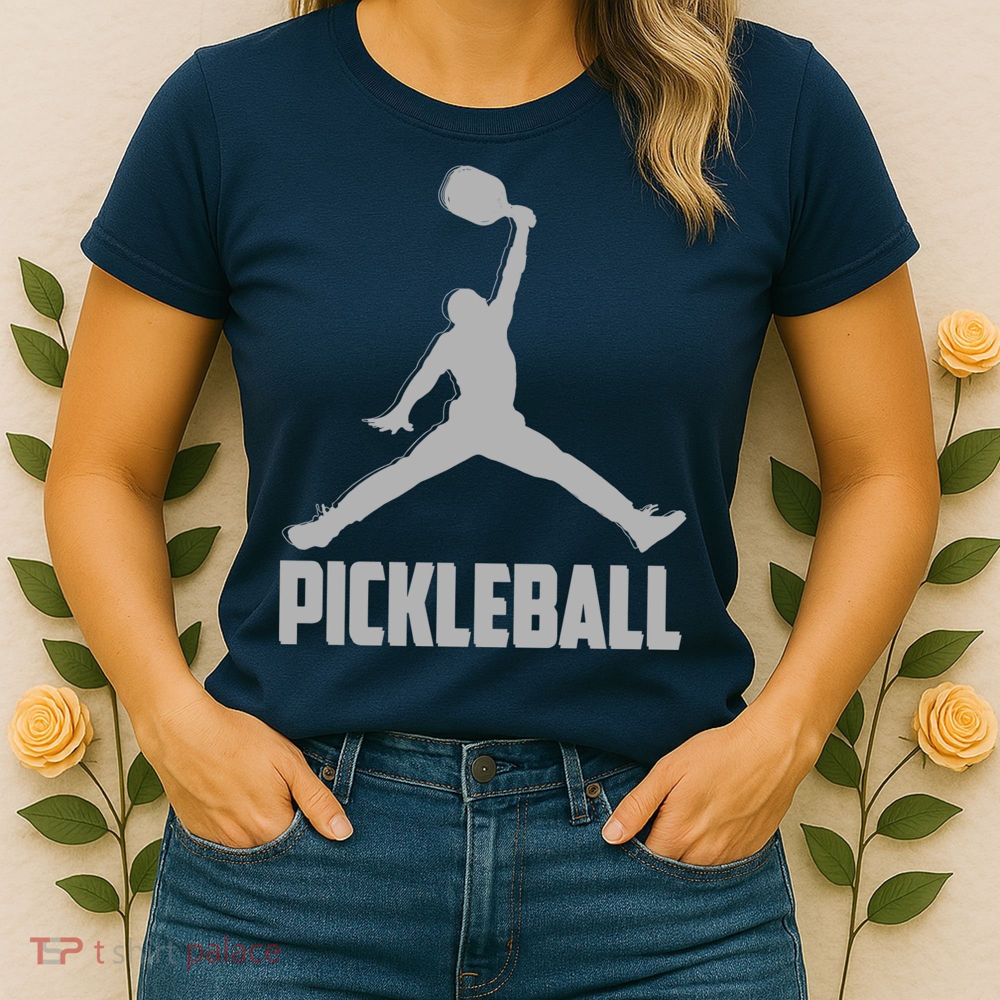 Silver Pickleball Sports Logo Women's T-Shirt