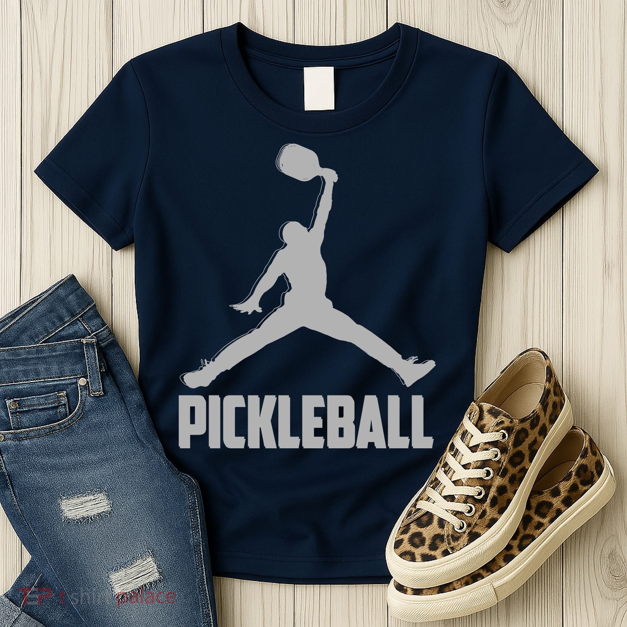 Silver Pickleball Sports Logo Women's T-Shirt