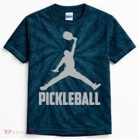 Silver Pickleball Sports Logo Kids Tie-Dye T-Shirt thumb 0