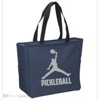 Silver Pickleball Sports Logo Tote Bag thumb 2