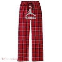 Silver Pickleball Sports Logo Women's Flannel Plaid Pajama Pants thumb 0