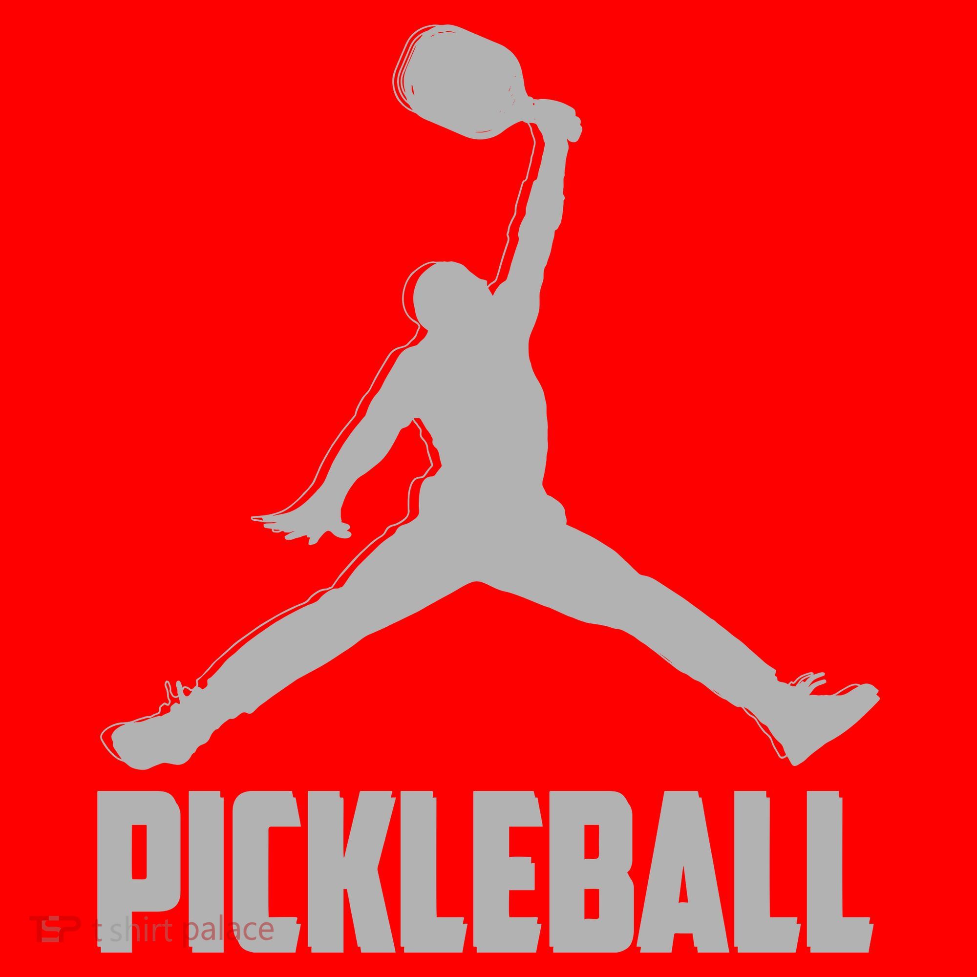 Silver Pickleball Sports Logo Santa Hat