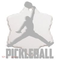 Silver Pickleball Sports Logo Ceramic Ornament thumb 2