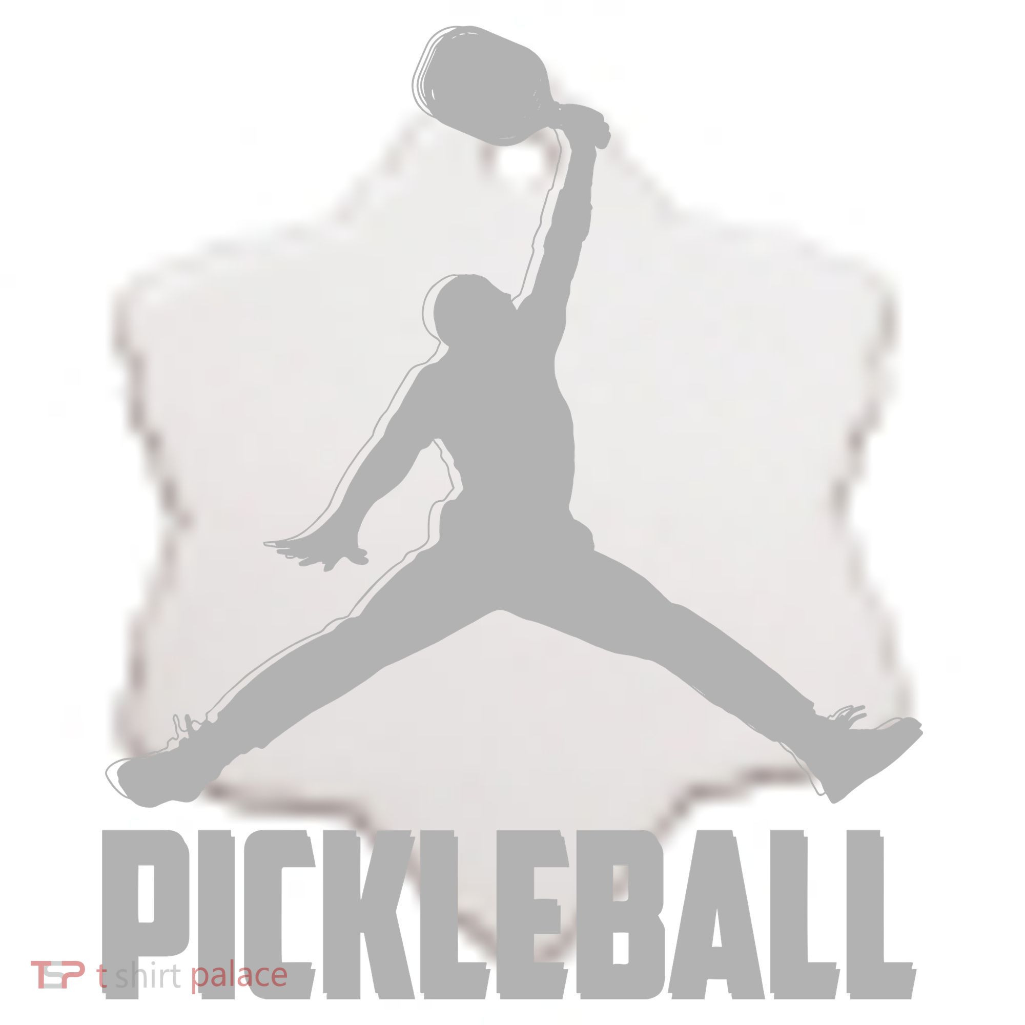 Silver Pickleball Sports Logo Ceramic Ornament