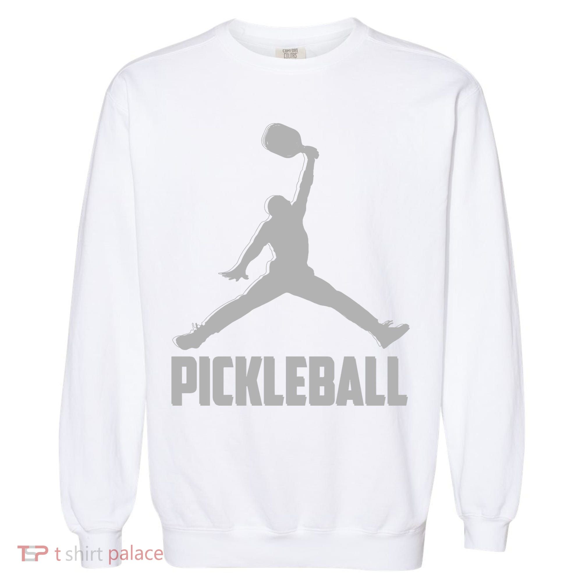 Silver Pickleball Sports Logo Garment-Dyed Sweatshirt