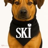 SKI Polish Surnames Ending Polish Eagle Dyngus Day USA-Made Doggie Bandana thumb 1