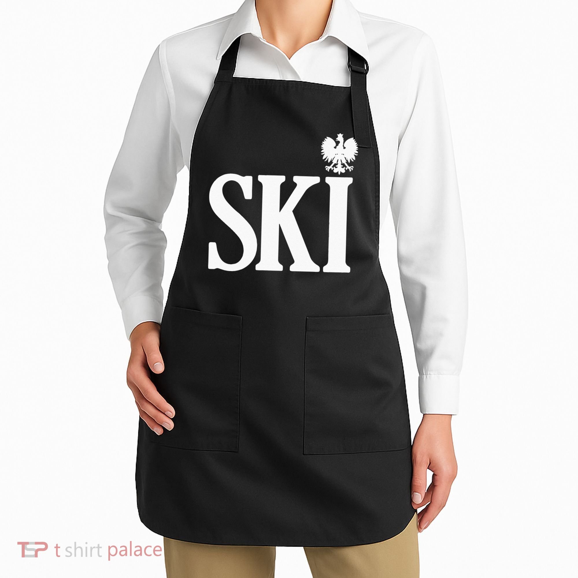 SKI Polish Surnames Ending Polish Eagle Dyngus Day Apron