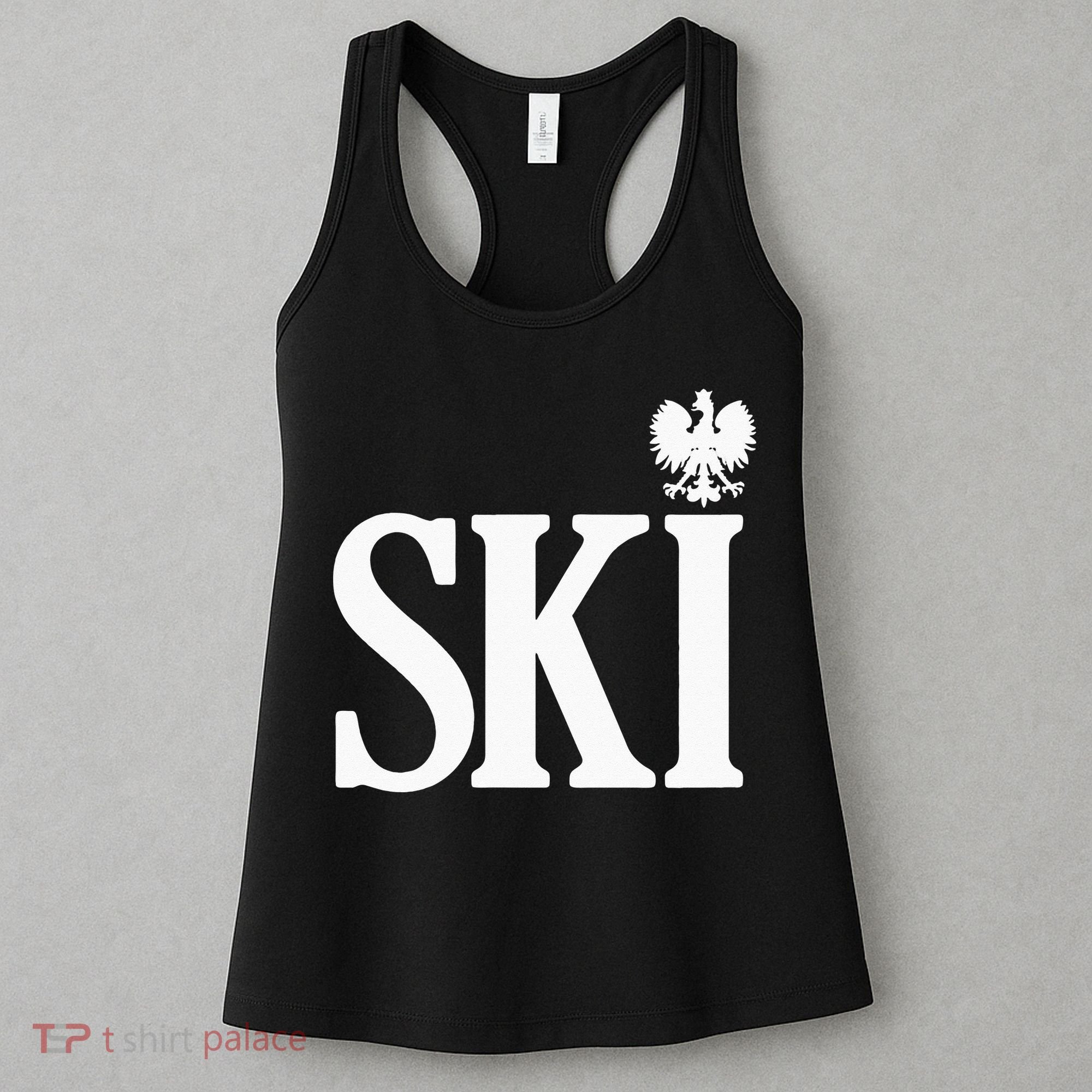 SKI Polish Surnames Ending Polish Eagle Dyngus Day Women's Tank Top