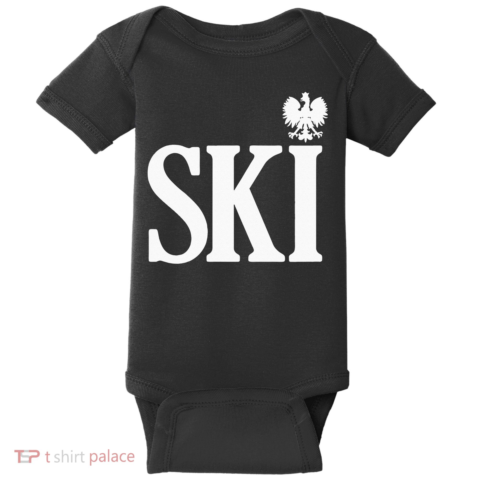 SKI Polish Surnames Ending Polish Eagle Dyngus Day Baby Bodysuit