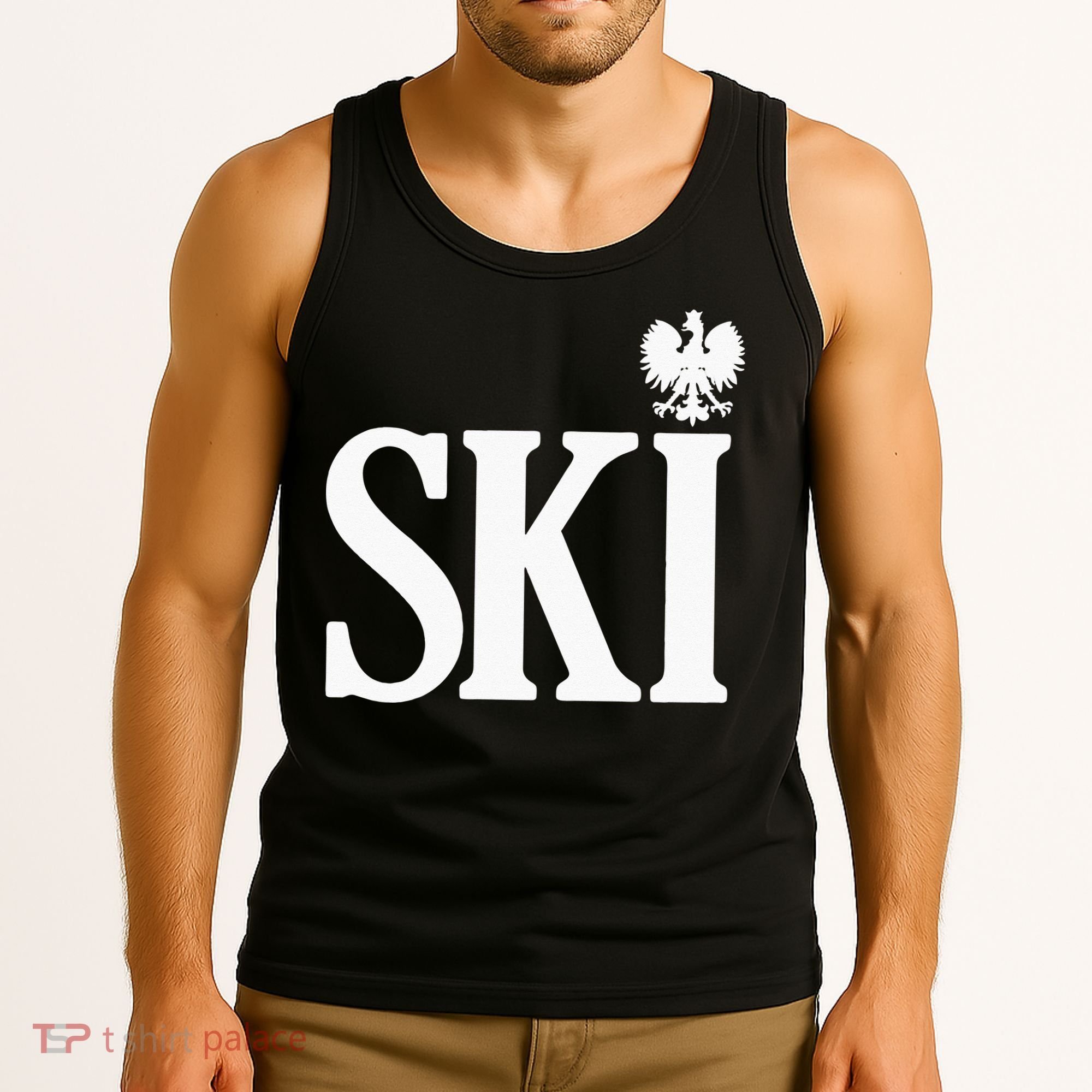 SKI Polish Surnames Ending Polish Eagle Dyngus Day Tank Top