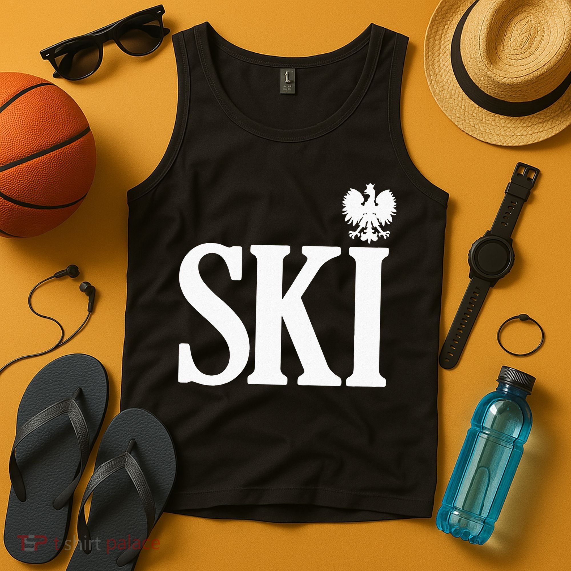 SKI Polish Surnames Ending Polish Eagle Dyngus Day Tank Top
