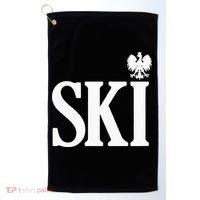 SKI Polish Surnames Ending Polish Eagle Dyngus Day Golf Towel thumb 0