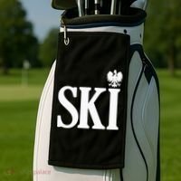 SKI Polish Surnames Ending Polish Eagle Dyngus Day Golf Towel thumb 2