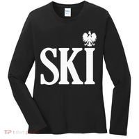 SKI Polish Surnames Ending Polish Eagle Dyngus Day Women's Long Sleeve Shirt thumb 0