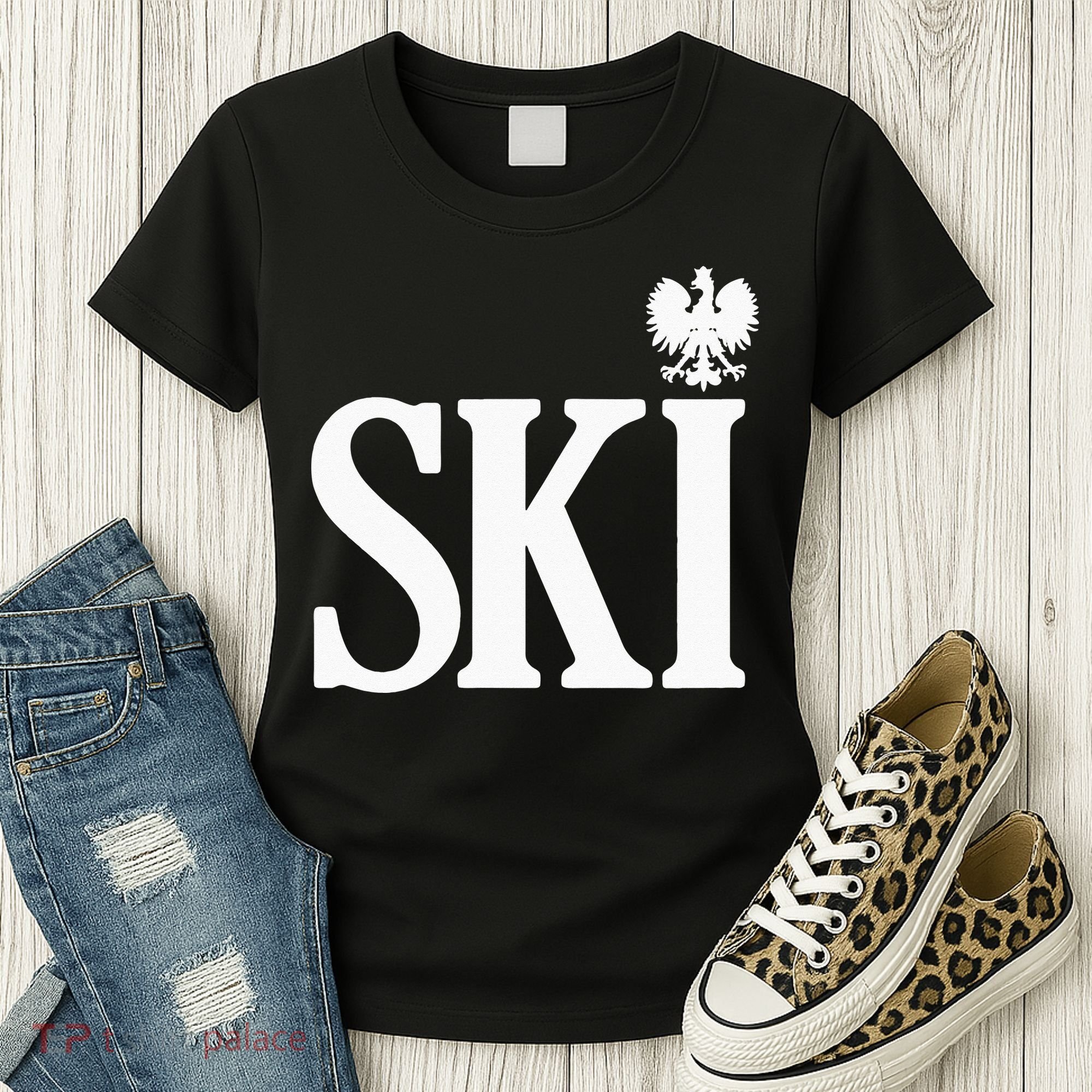 SKI Polish Surnames Ending Polish Eagle Dyngus Day Women's T-Shirt