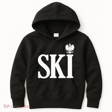 SKI Polish Surnames Ending Polish Eagle Dyngus Day Kids Hoodie