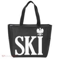 SKI Polish Surnames Ending Polish Eagle Dyngus Day Tote Bag thumb 0