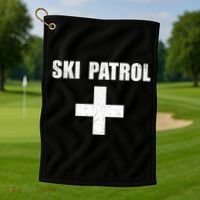 Ski Patrol Skiing First Aid Winter Gift Golf Towel thumb 1
