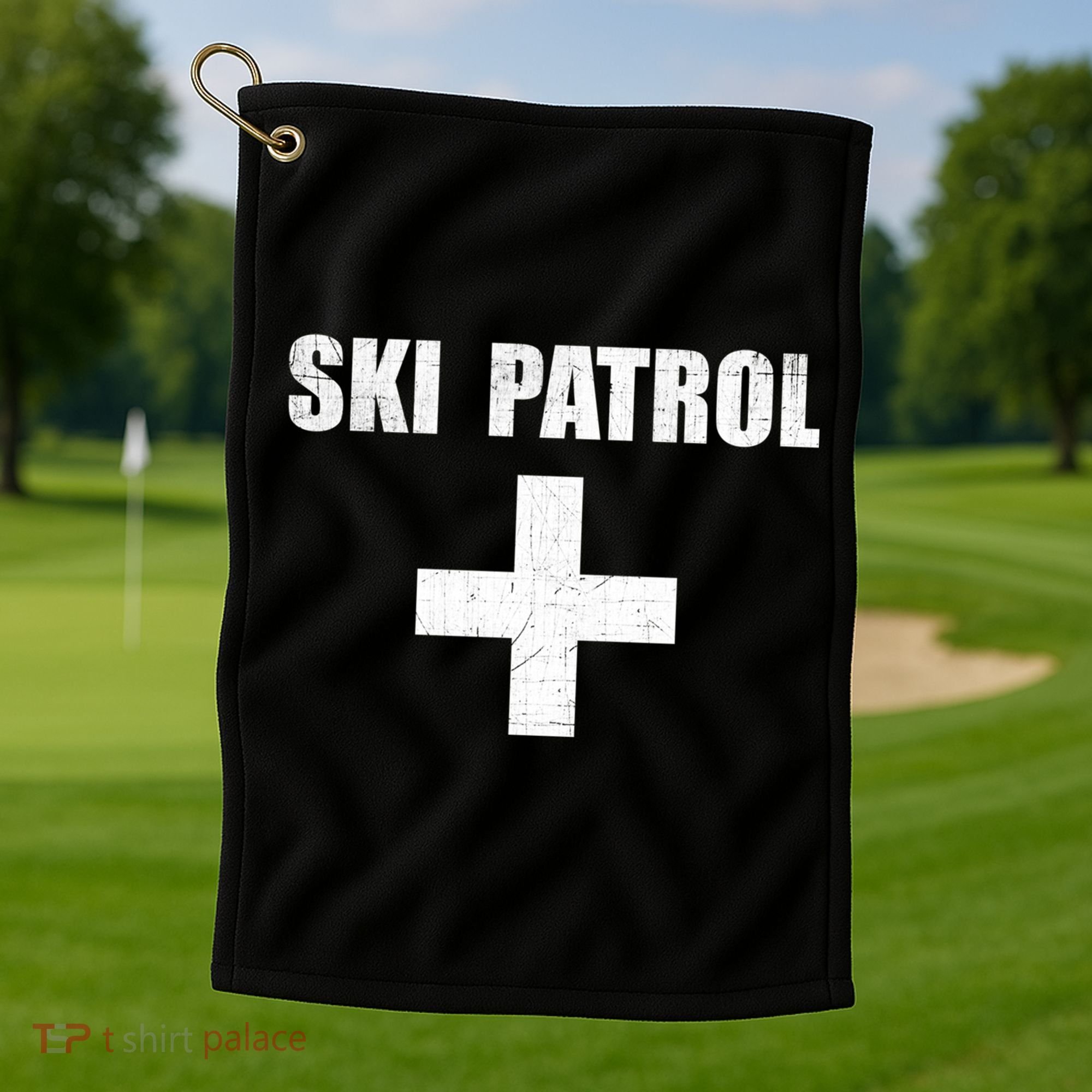Ski Patrol Skiing First Aid Winter Gift Golf Towel