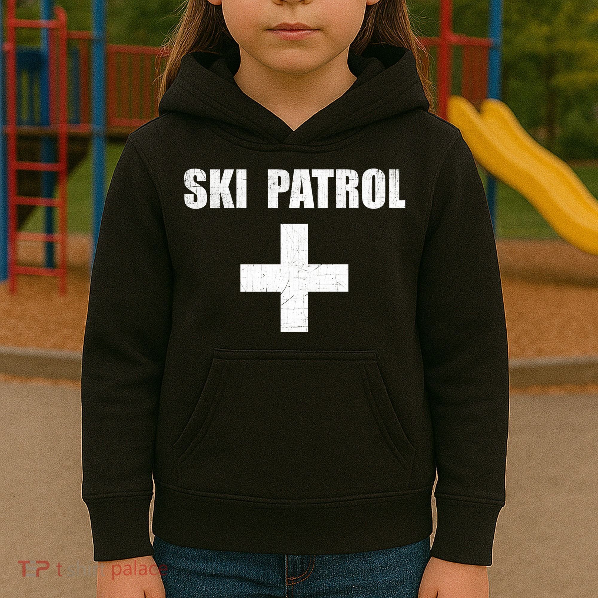 Ski Patrol Skiing First Aid Winter Gift Kids Hoodie