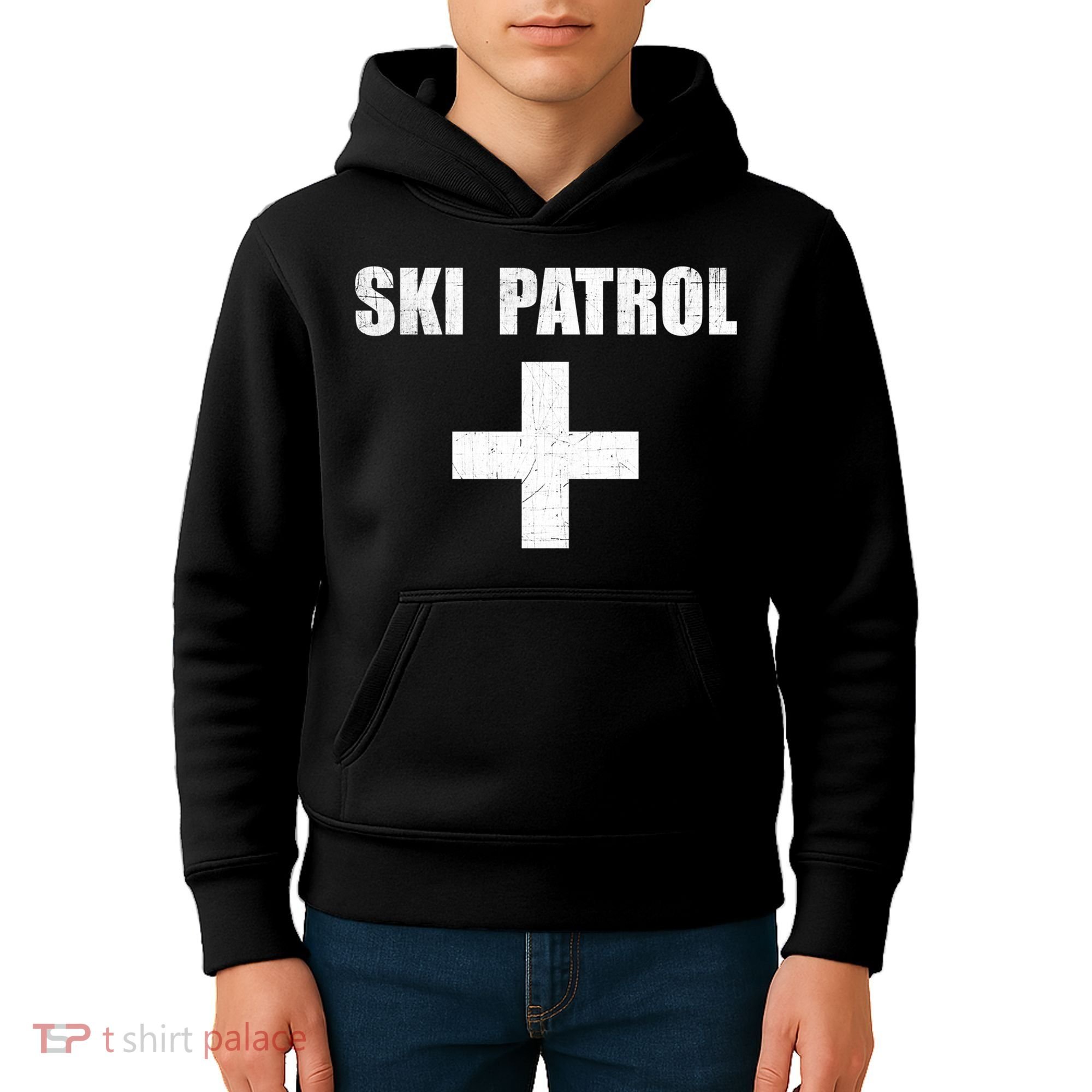 Ski Patrol Skiing First Aid Winter Gift Kids Hoodie