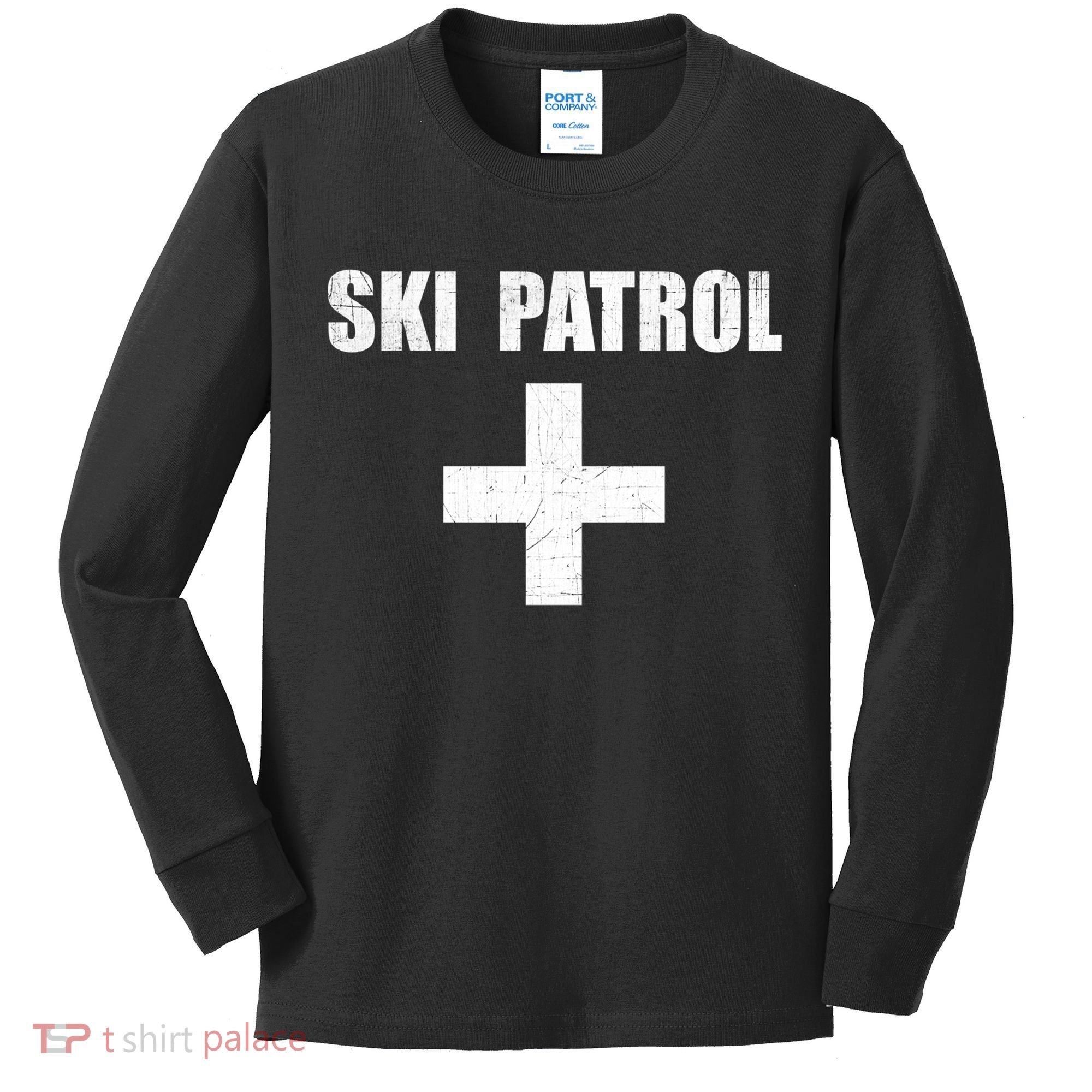 Ski Patrol Skiing First Aid Winter Gift Kids Long Sleeve Shirt