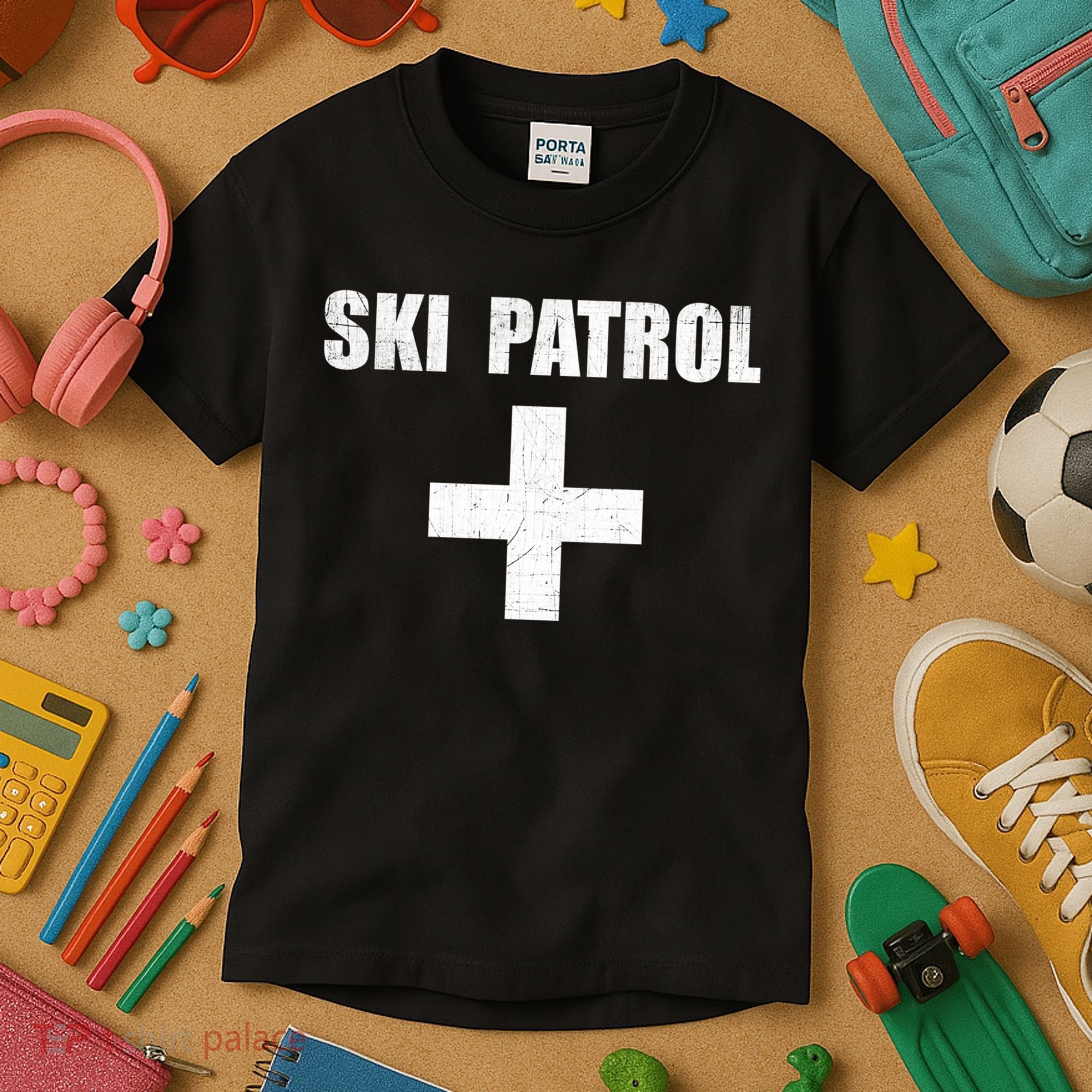 Ski Patrol Skiing First Aid Winter Gift Kids T-Shirt