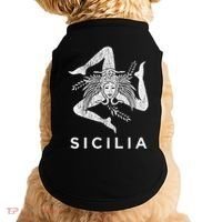 Sicilian Pride Sicilia Sicilian Flag Trinacria Faded Meaningful Gift Doggie Tank thumb 0